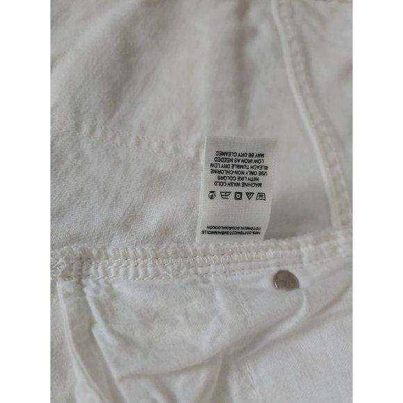WE THE FREE By Free People Women's Zip It Up Mini Denim Skirt White Size 27 - Picture 14 of 16